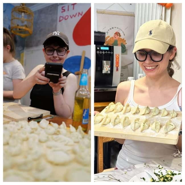 Beijing: Dumpling Making Workshop with Meal and Tea - Rolling dough and shaping the dumplings