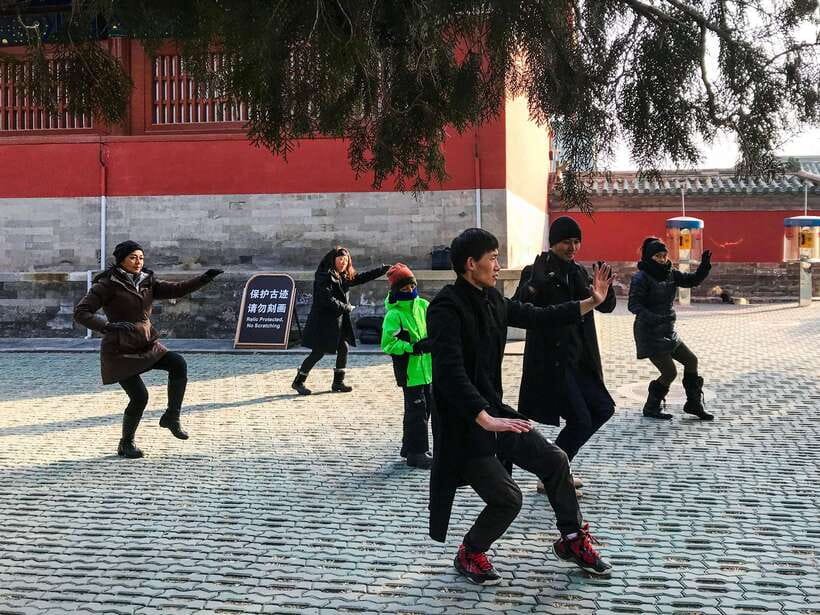 Beijing: Temple Of Heaven+Tai Chi Class+Tea Ceremony - Learning Tai Chi in the park