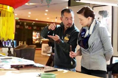 Beijing Wangfujing Calligraphy Class by Forbidden City