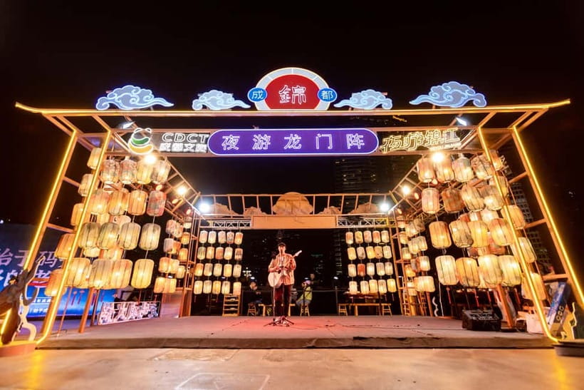 Chengdu: JinJiang River Night Cruise Tickets - Passing under Anshun Covered Bridge