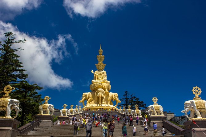 Chengdu Panda Leshan Buddha and Mount Emeishan 2 Days Tour - Golden Summit, Huazang Temple, and high mountain views