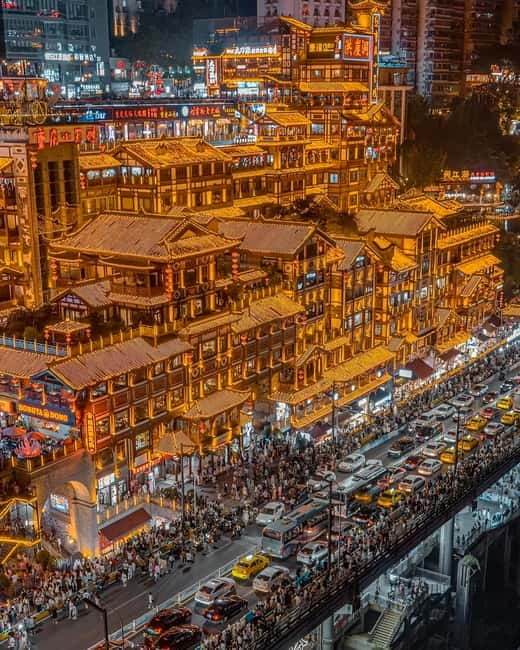 Chongqing: Trendy Spots, Cableway & Ferry Private Tour - Raffles City and the city’s vertical drama