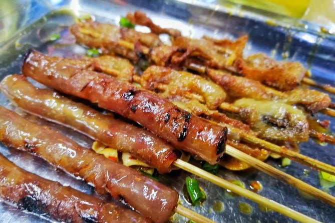 Evening Foodie Adventure in Chengdu the Land of Plenty - The final spread near Jiuyanqiao Bar Street