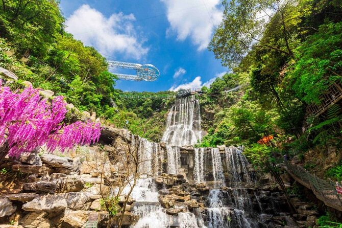 Glass Bridge Waterfall Ravine Underground River Cave Private Tour - Jinlong Cave and its underground river