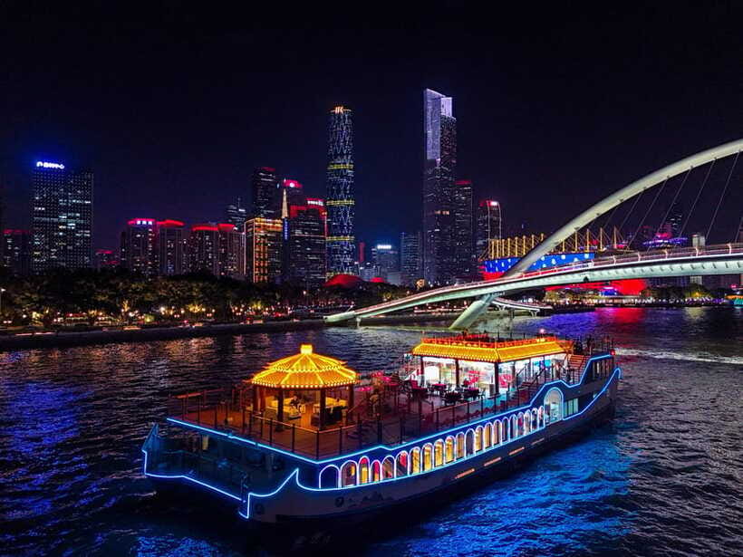 Guangzhou: Roundtrip Cruise Night View from Canton Tower - The Pearl River route is short, but it packs in the city