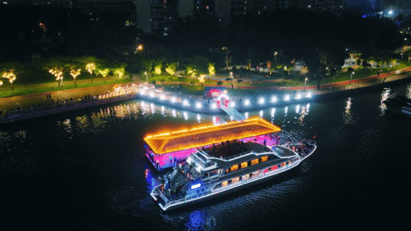 Haikou: Night Cruise from Fisherman's Wharf - The one-hour route across Haikou Bay
