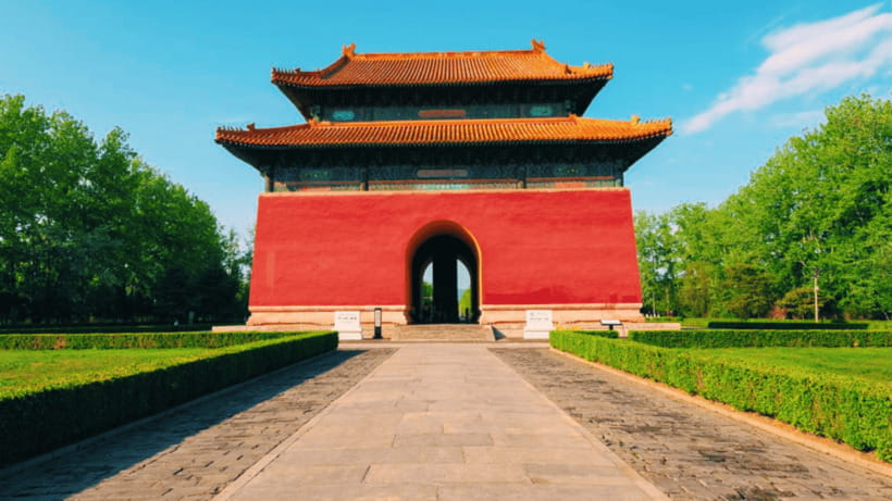 Ming Tombs Admission Ticket - Zhaoling and the restored mausoleum
