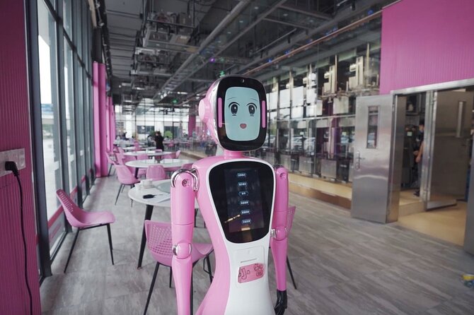 Private Guangzhou High-Tech Tour AI Robot Auto Drive Bus and More - Guangzhou’s skyline between technology stops