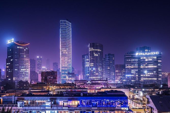 Private Night Sightseeing Tour of Beijing - The CBD: CCTV headquarters and a wall of LED light