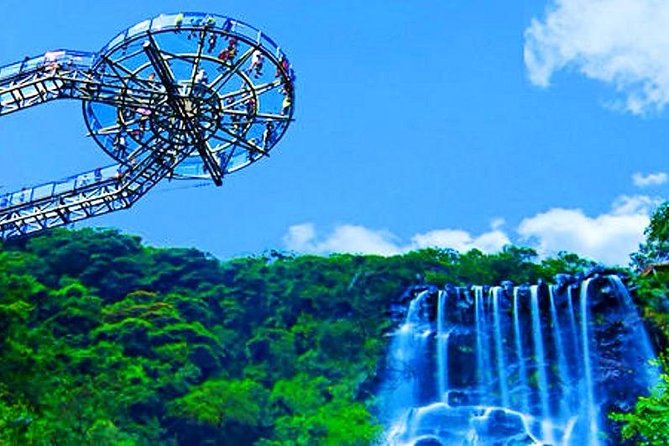 Private Tour to Gulong Canyon with Glass Bridge and Water Falls from Guangzhou - Crossing the long glass bridge