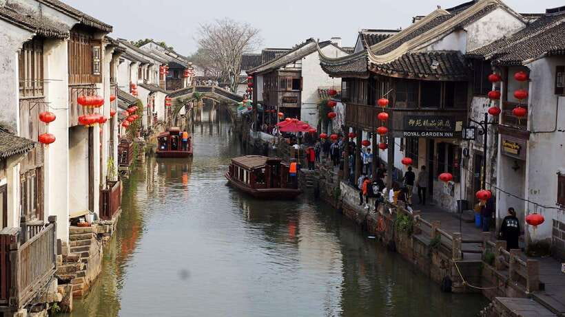 Suzhou and Zhujiajiao Private Guided Day Trip from Shanghai - The private gondola ride through old waterways