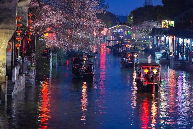 Wuzhen and Xitang Water Town Private Full Day Trip from Shanghai with Lunch and Dinner - Sunset, riverside dinner, and Xitang after dark